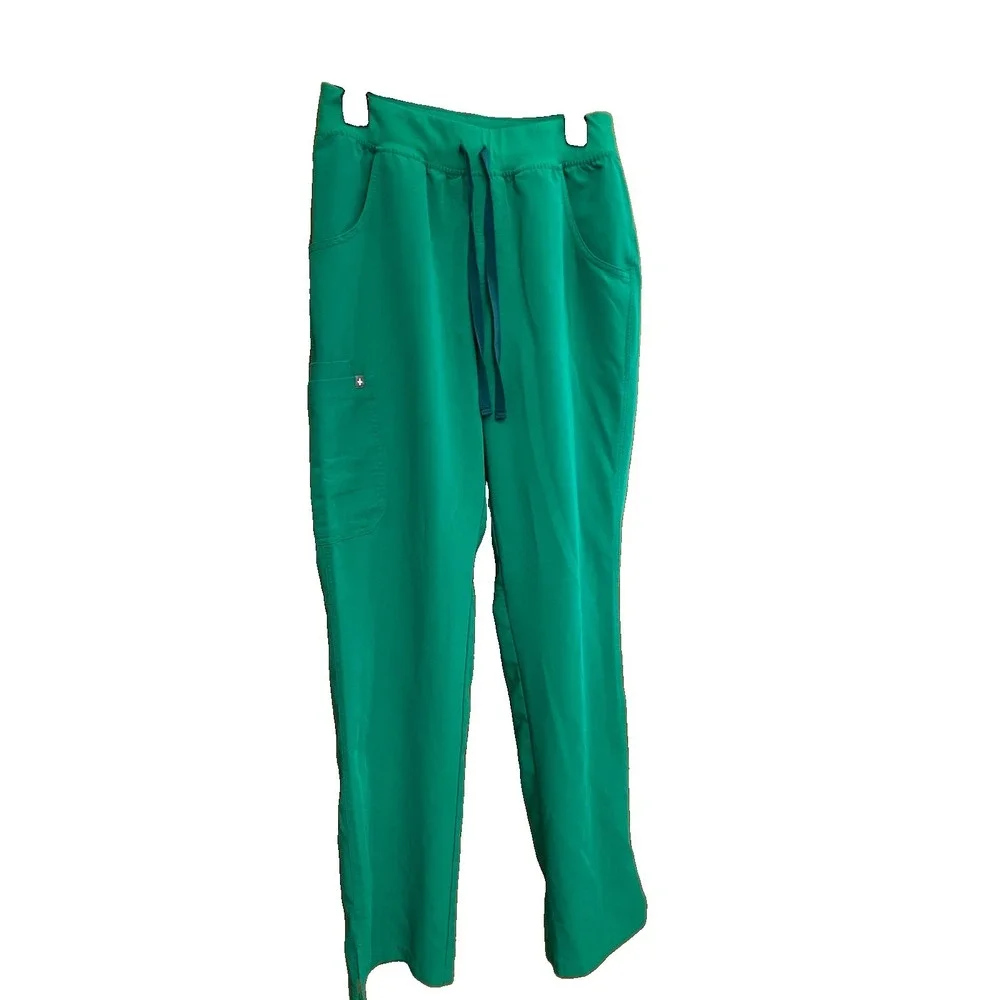 FIGS Technical Collection Womens Scrub Pants Green Sz Med/Tall